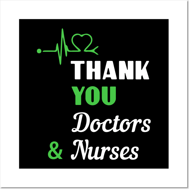 Great Gift To Thank Doctors And Nurses Wall Art by Parrot Designs